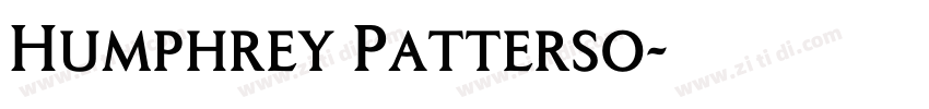 Humphrey Patterso字体转换